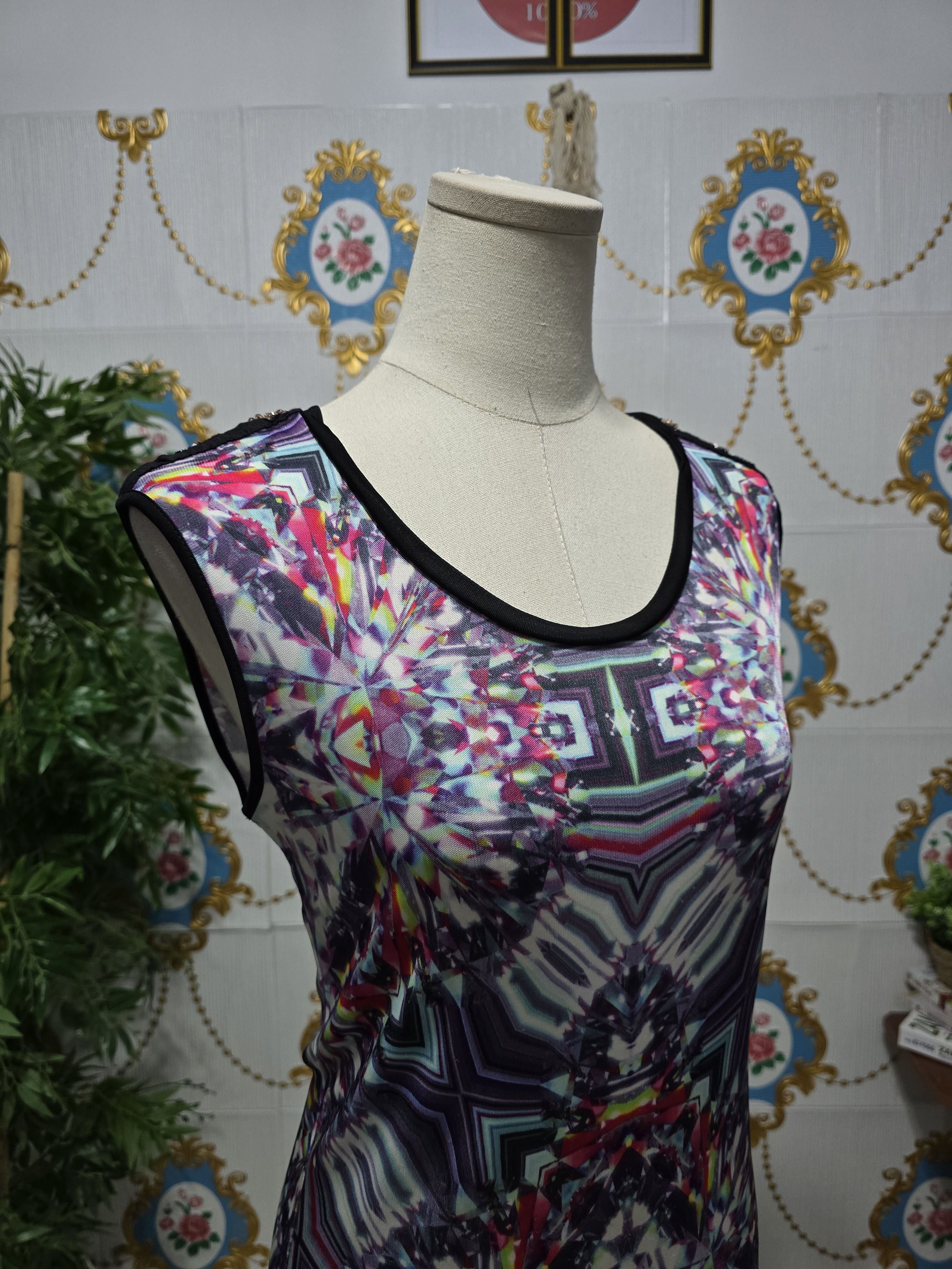 Custo Barcelona Custo Barcelona dress vibrant pink & purple kaleidoscope Size M / US 6-8 / IT 42-44 - 7 Thumbnail
