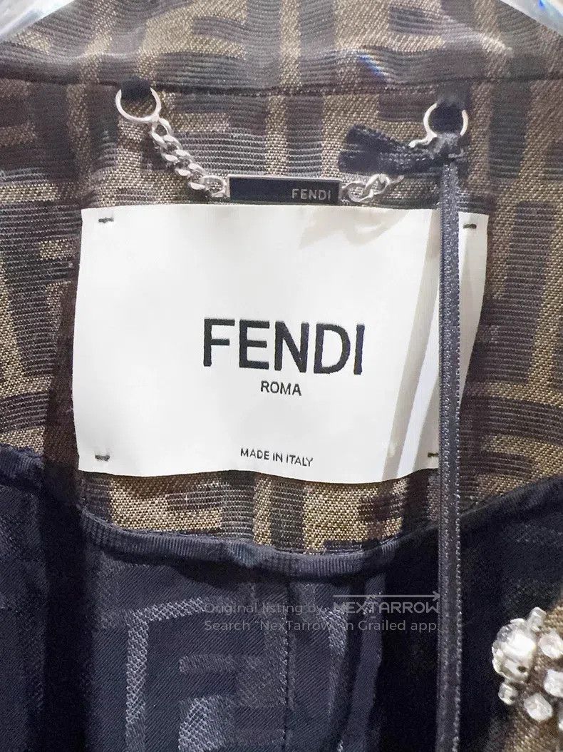 Fendi Fendi Crystal logo jacket Size S / US 4 / IT 40 - 2 Thumbnail