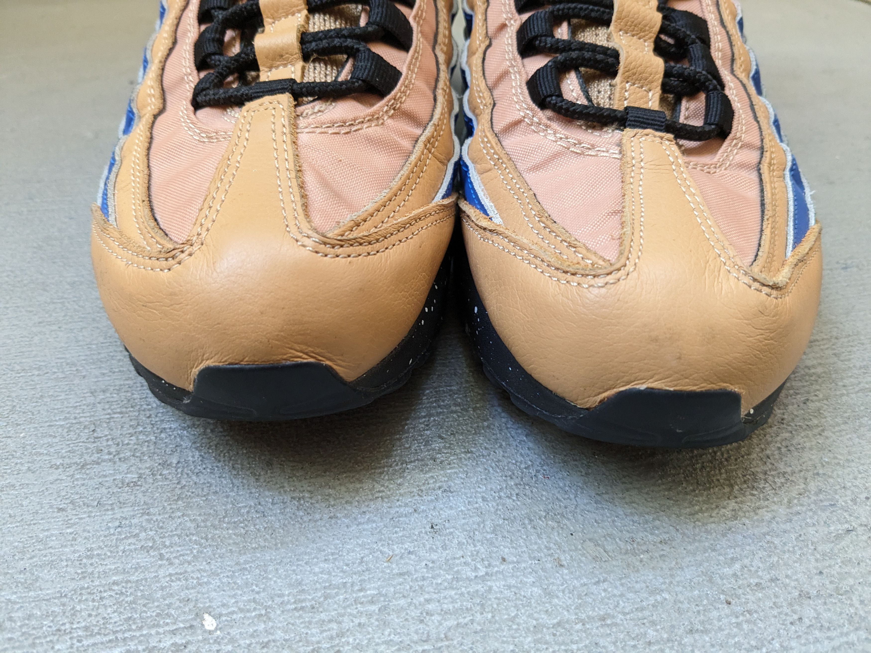 Nike Nike Air Max 95 Premium 8.5 Black Tan Blue 538416-204 Size US 8.5 / EU 41-42 - 2 Thumbnail