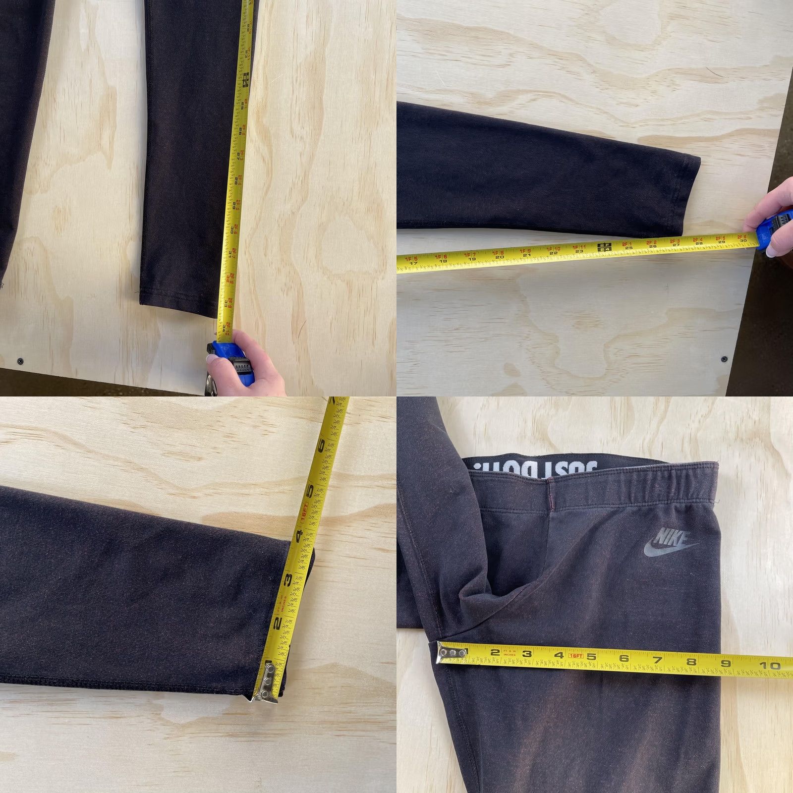 Nike Nike Leggings Womens Small Black Just Do It Logo Ankle Athletic Yoga Pants Gym Size 28" / US 6 / IT 42 - 8 Thumbnail