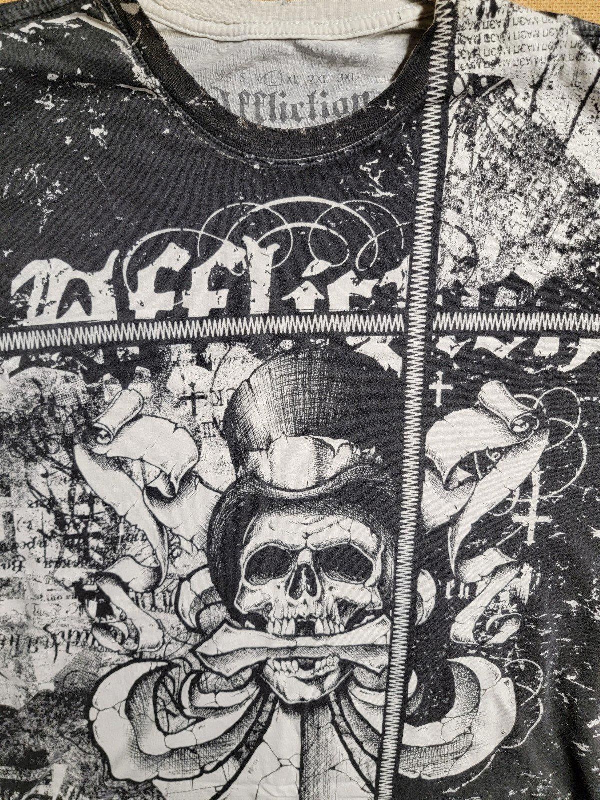 Affliction Affliction Shirt Sz L Black Live Fast Series Y2k Made In USA Size US L / EU 52-54 / 3 - 4 Thumbnail