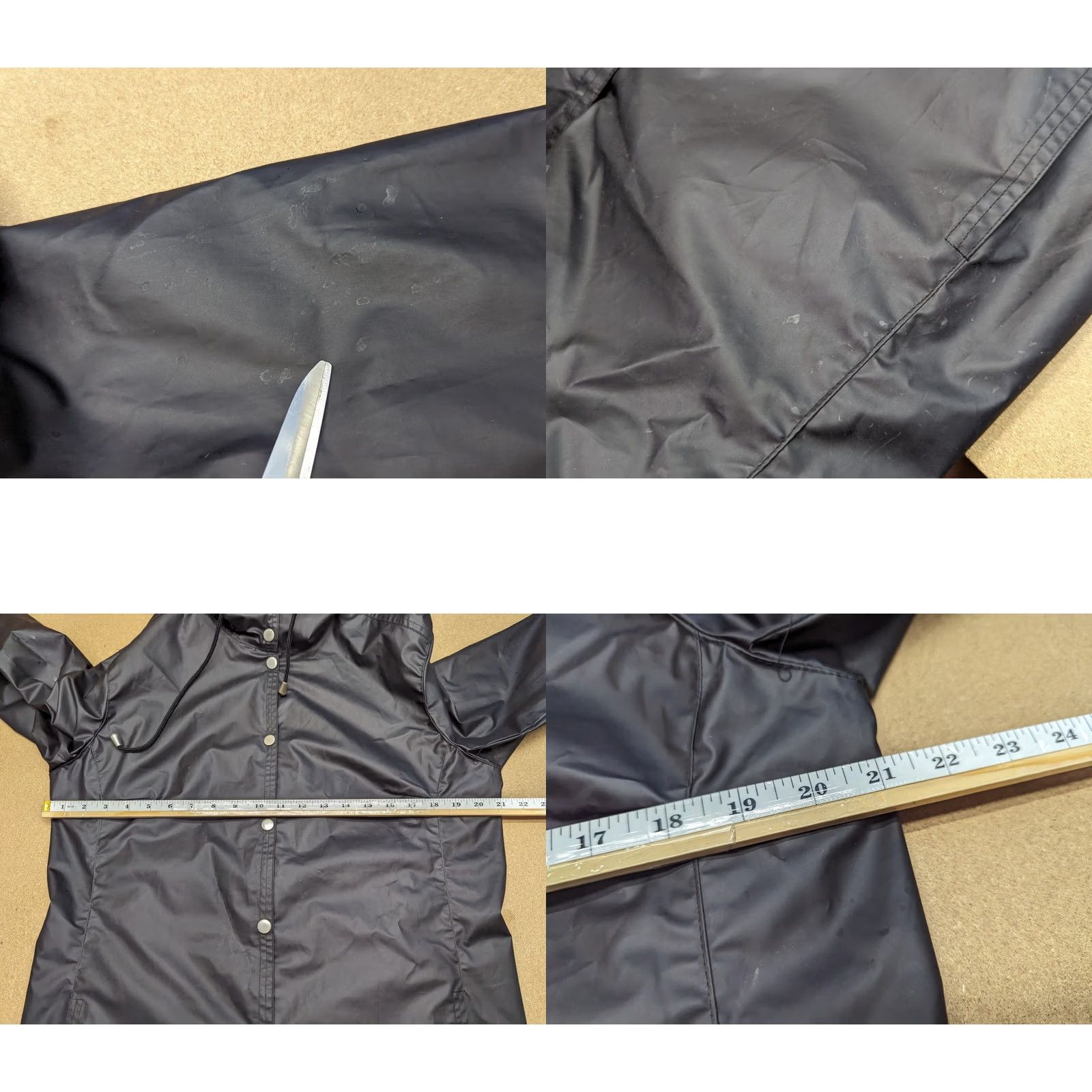 Ilse Jacobsen Ilse Jacobsen Hornbaek Womens Rain Coat Size M Black Hooded Full Zip Quick Dry Size M / US 6-8 / IT 42-44 - 8 Thumbnail