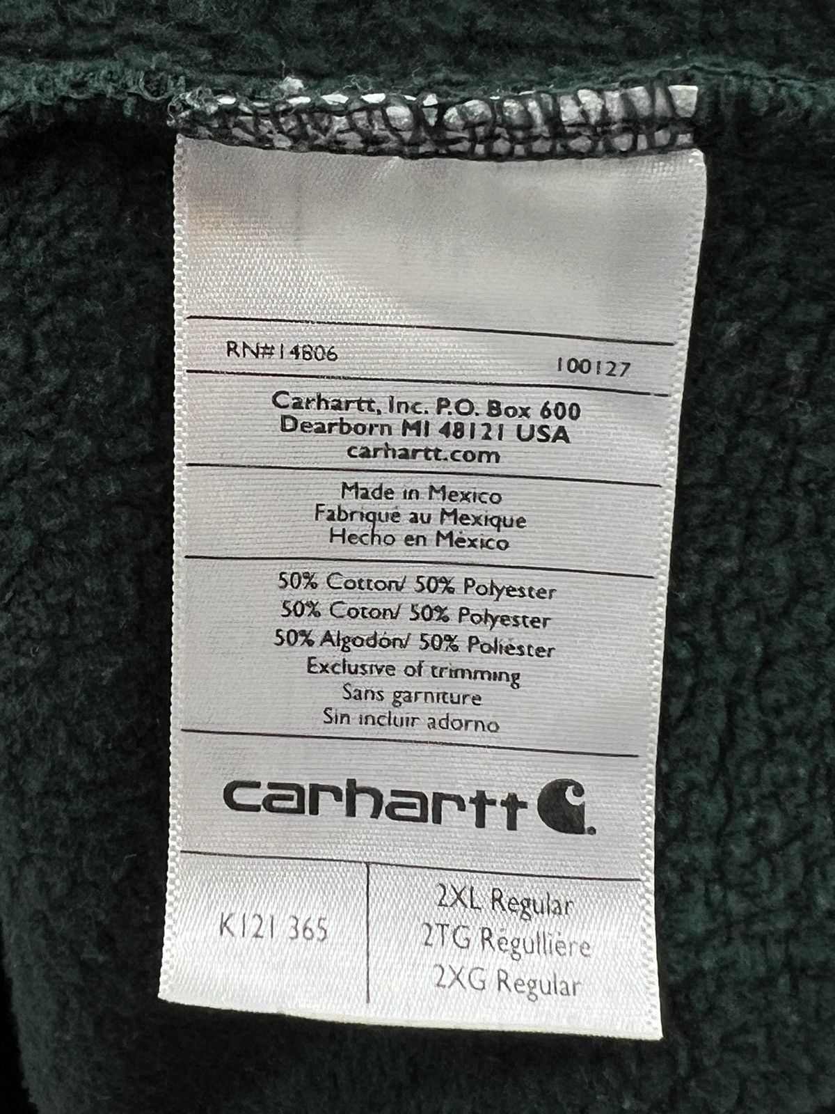 Carhartt Carhartt Original Fit Hoodie Size 2XL Faded Black K121 365 Size US XXL / EU 58 / 5 - 4 Thumbnail
