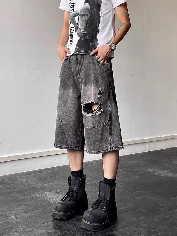 VIBE Vintage Hip Hop Loose Casual Denim Shorts Size US 31 - 6 Thumbnail