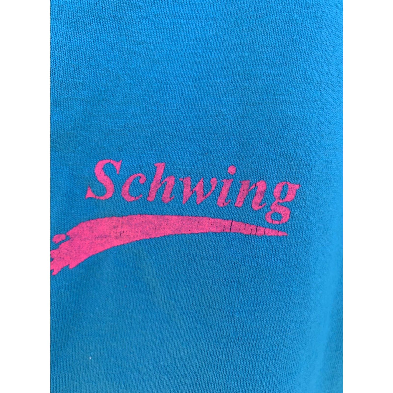 Fruit Of The Loom VINTAGE Fruit of the Loom T-Shirt Shirt Unisex Adults L Crew Neck Short Sleeve Blue 90s Schwing Got It Graphic Single Stitch Tee Size US L / EU 52-54 / 3 - 5 Thumbnail