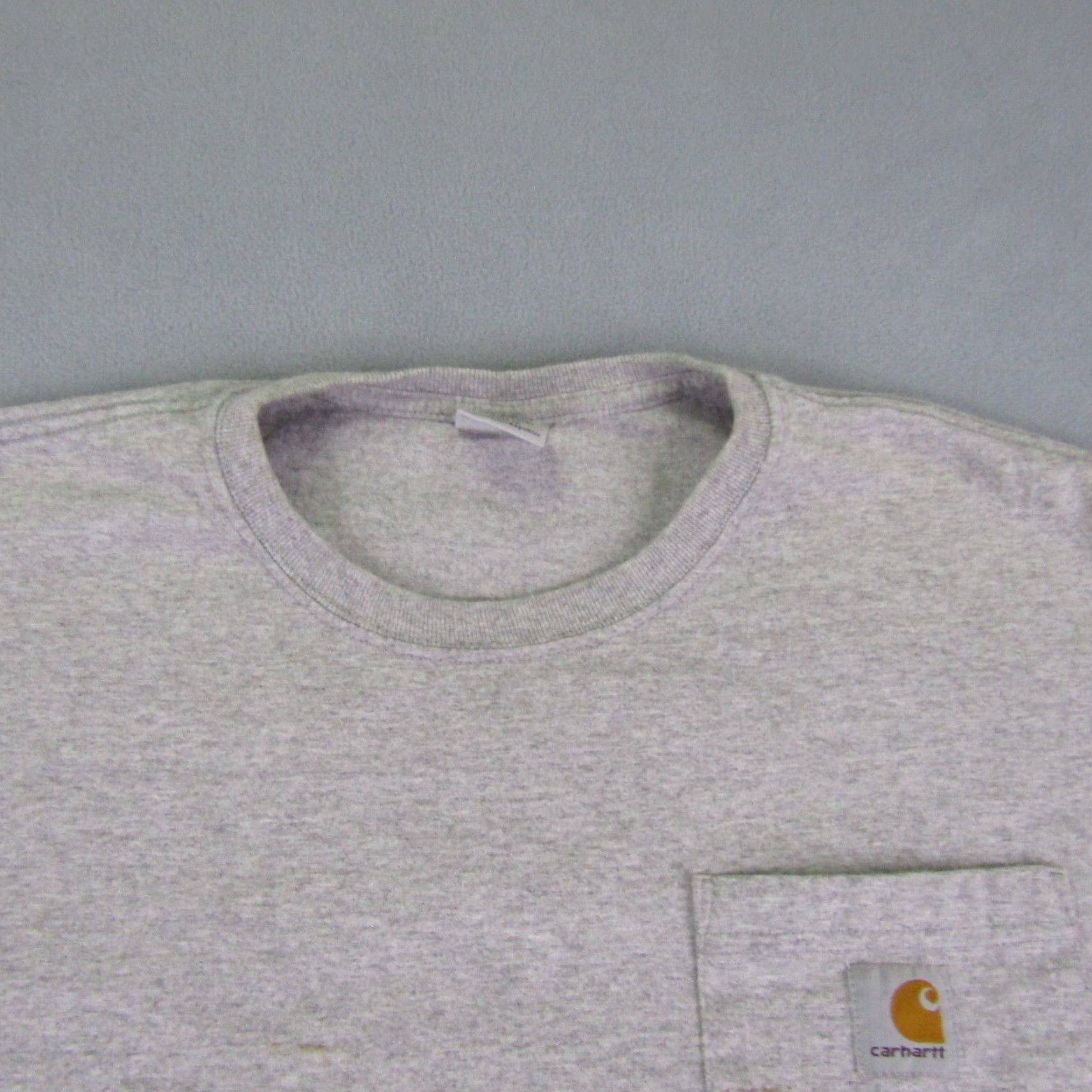 Carhartt VINTAGE Carhartt Tee Mens Large Gray Pocket Short Sleeve Utility Work Size US 33 - 2 Thumbnail