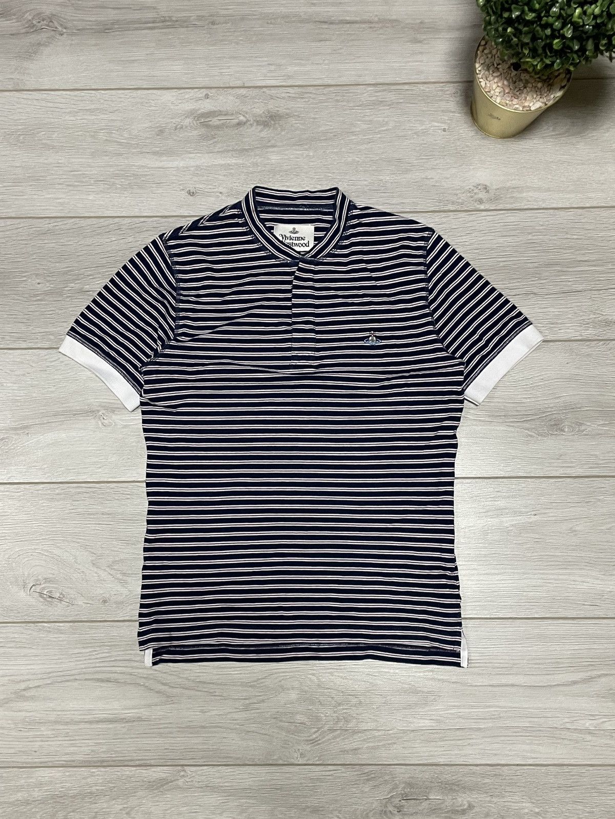 Vivienne Westwood Vivienne Westwood striped sailors tee shirt buttons orb eb0 Size US S / EU 44-46 / 1 - 1 Thumbnail