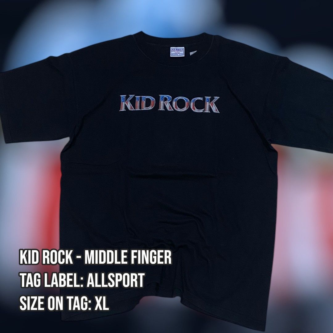 All Sport × Band Tees Kid Rock - Middle Finger Band Tee Size US XL / EU 56 / 4 - 1 Thumbnail