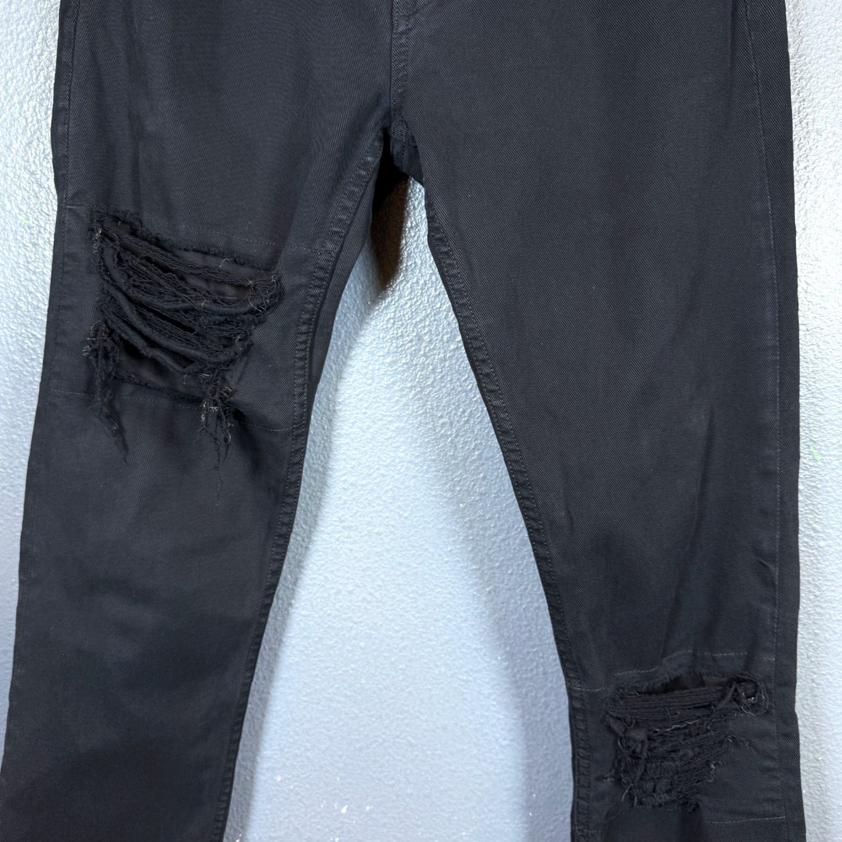 VINTAGE Helmut Lang Men's Jeans Straight Fit Distressed Black