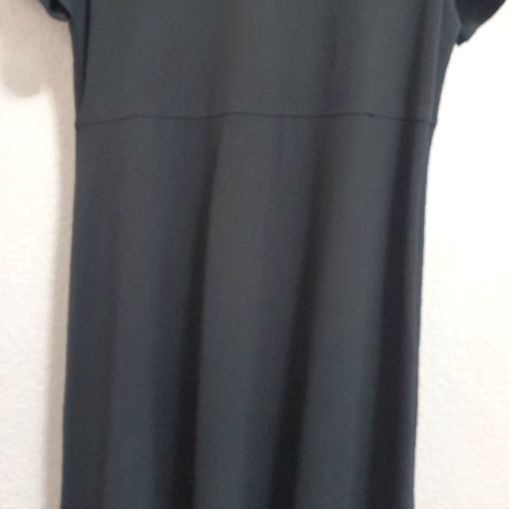 Vintage VINTAGE L.L. Bean Dress Woman Petite S Black A-Line Maxi Short Sleeve Crew Neck Stretch Cap​sule Size 28" / US 6 / IT 42 - 6 Thumbnail