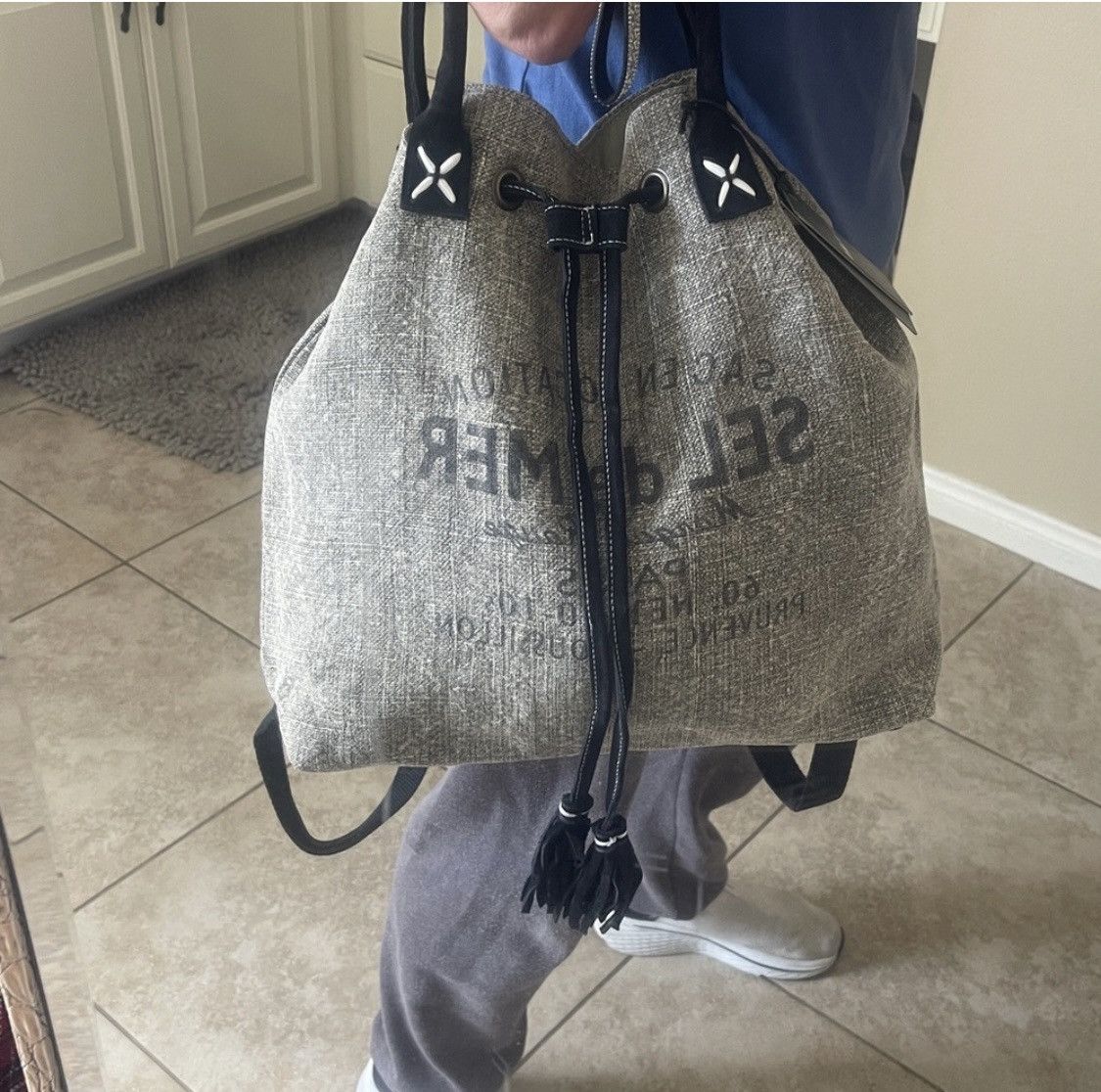 Other Myra-Sel De Mer Bucket Backpack In Aged Grey Size ONE SIZE - 5 Thumbnail