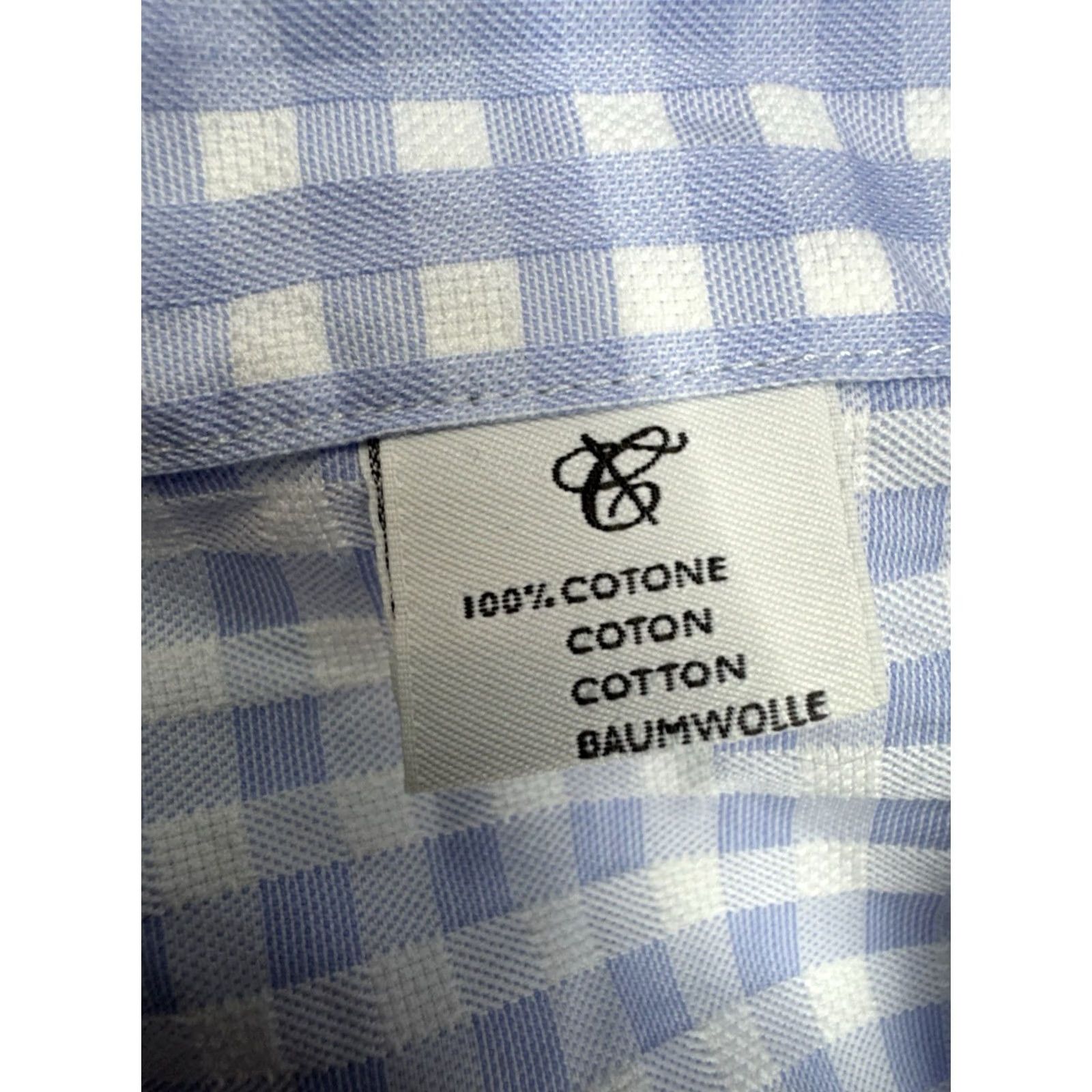 Canali Canali 1934 Shirt 44/17.5 Blue White Check Plaid Long Sleeve Button Up EUC Men’s Size US XL / EU 56 / 4 - 7 Thumbnail