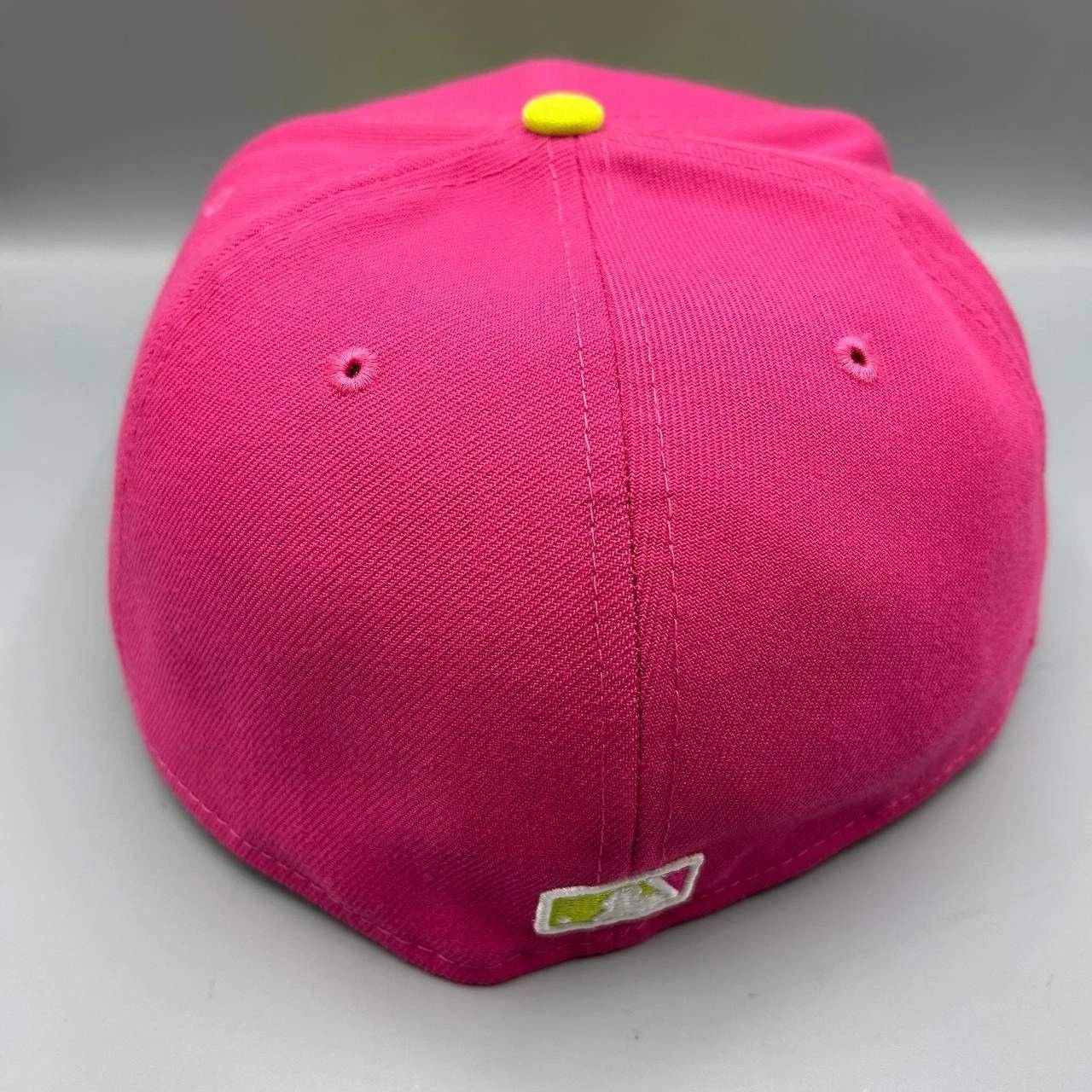 New Era Los Angeles LA Dodgers Hat Men 8 Pink Yellow MLB Fitted Cap Size ONE SIZE - 8 Thumbnail