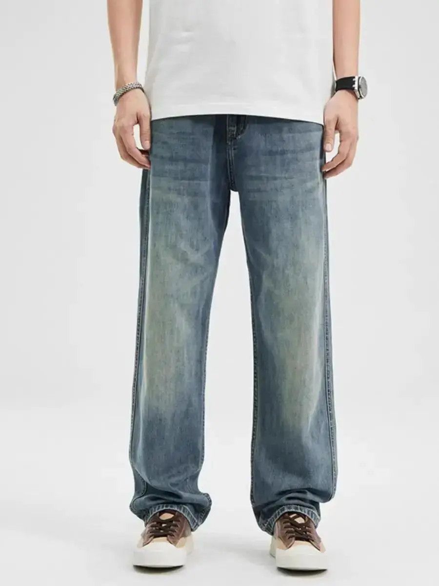 Japanese Brand Trendy loose fit breathable straight leg jeans Size US 30 / EU 46 - 4 Thumbnail