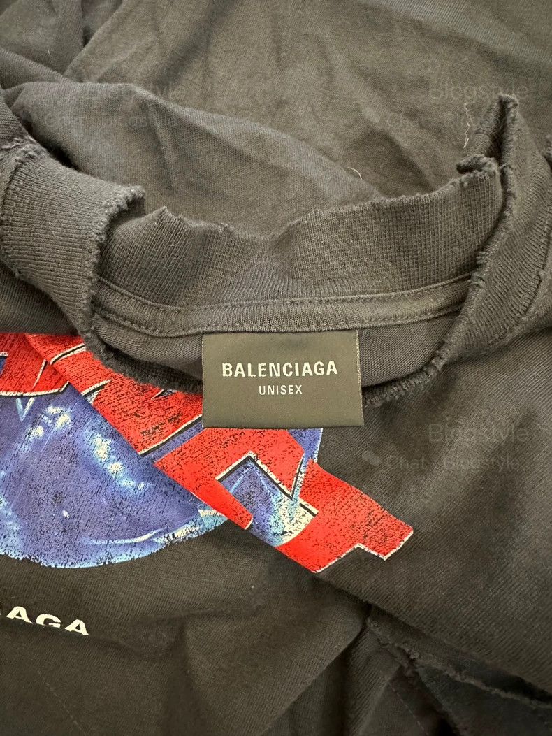 Balenciaga Balenciaga Earth Washed Vintage Ripped Distressed Short Sl Size US L / EU 52-54 / 3 - 8 Thumbnail
