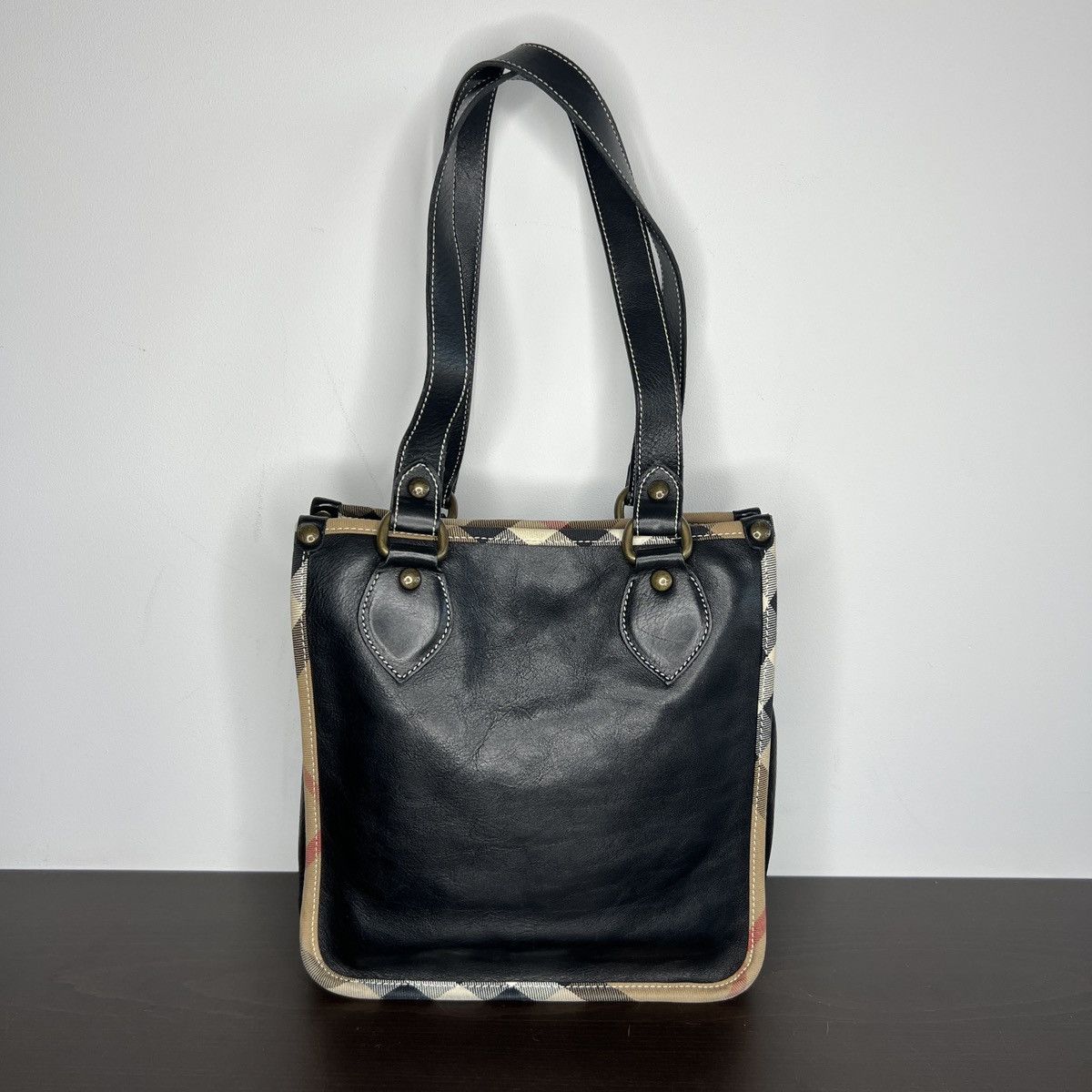 Burberry Burberry Shoulder Bag Black Genuine Leather Nova Check Rare Size ONE SIZE - 5 Thumbnail