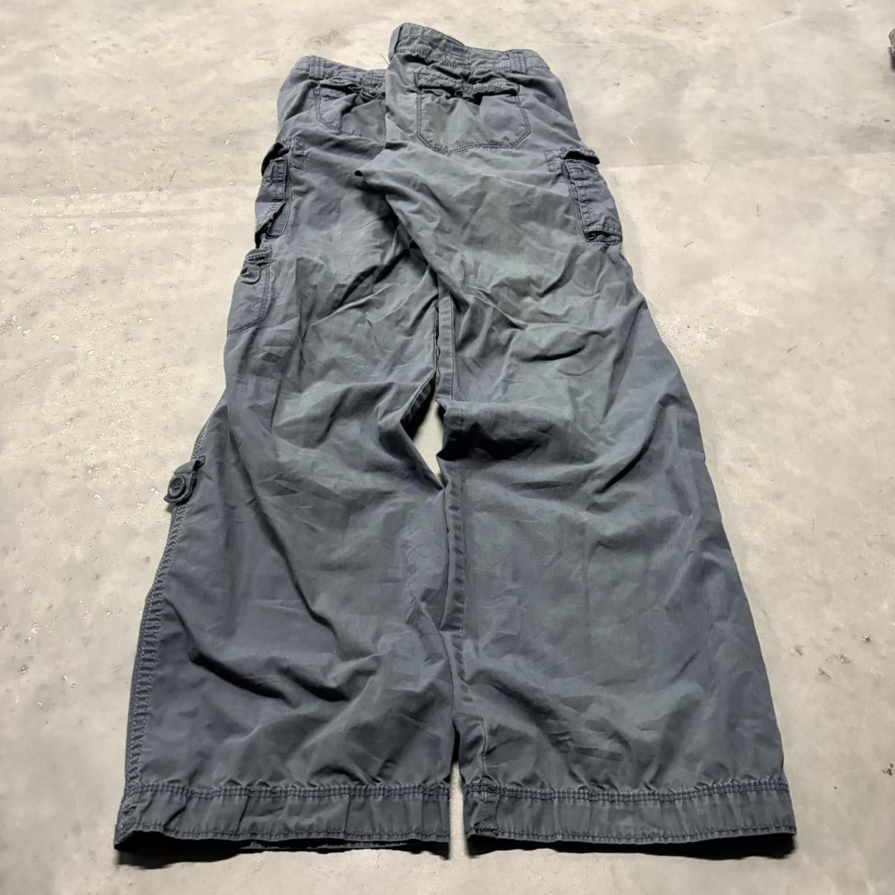 Japanese Brand × Vintage Crazy Vintage Y2K/2000s Blue Streetwear Skater Cargo Pants! Size US 29 - 4 Thumbnail