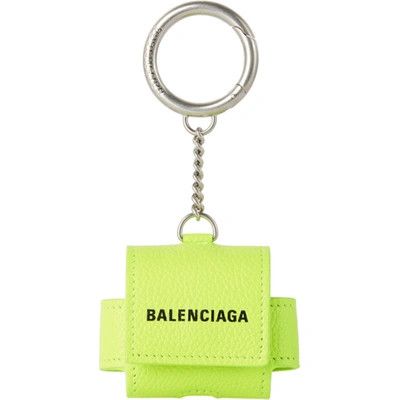 Balenciaga o1s1rm1124 Size: OS / Cash EarPods Pro Holder in Yellow Size ONE SIZE - 1 Thumbnail