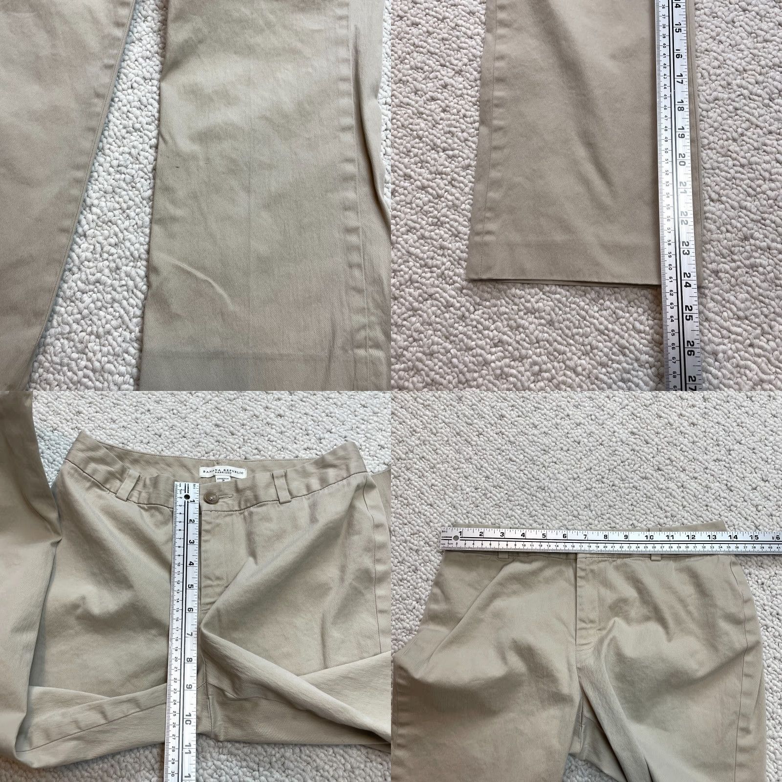 Banana Republic Banana Republic Harrison Pants Womens 2 Straight Ankle Khaki Tan Stretch 28x24 Size 26" / US 2 / IT 38 - 8 Thumbnail