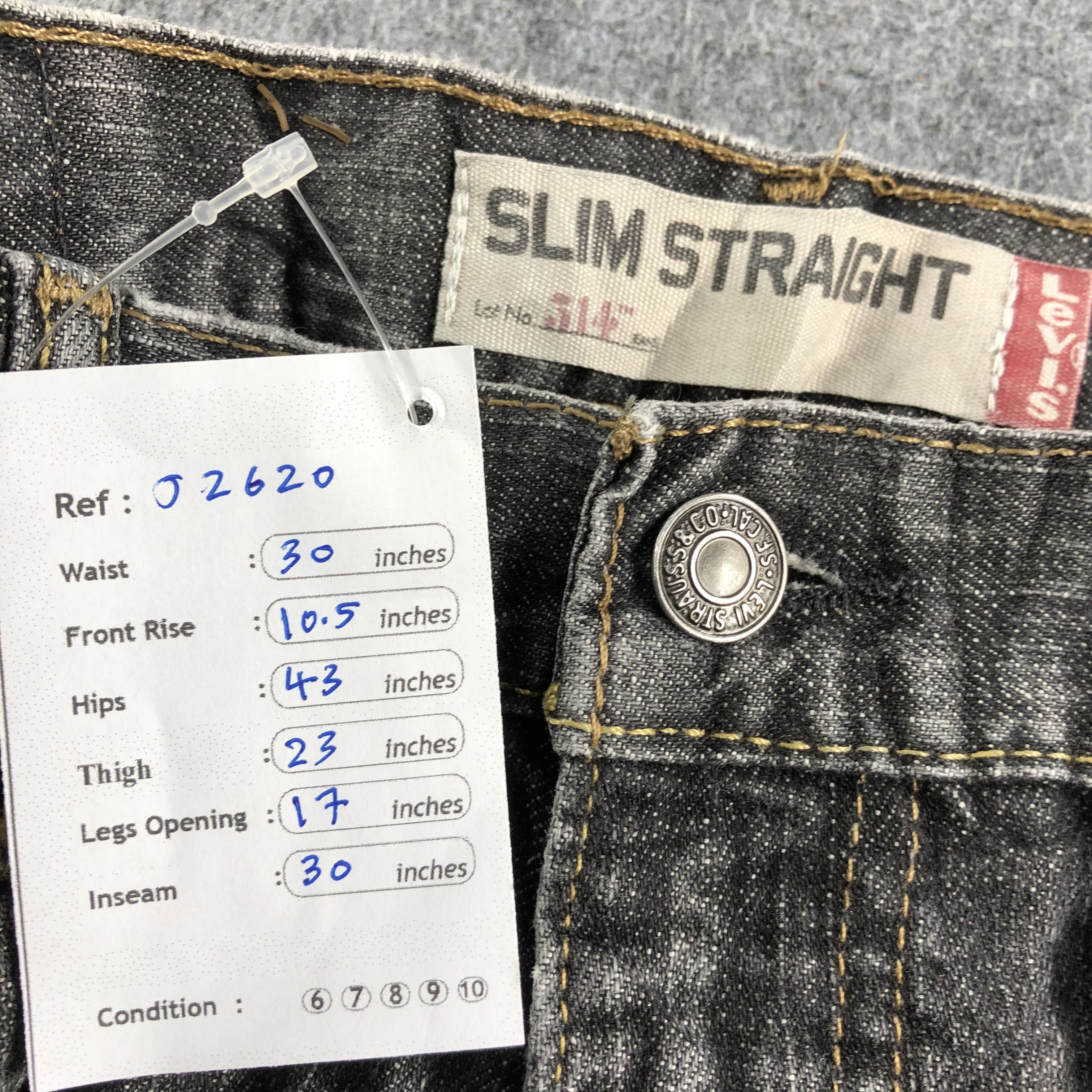 Levi's Vintage Faded Black Levis 514 Jeans-J2620 Size US 30 / EU 46 - 13 Thumbnail