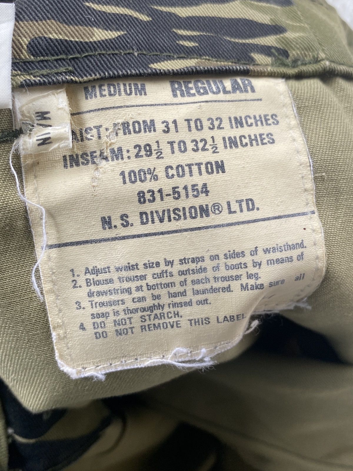 Vintage 💥BINDING NOW💥Vintage N.S Division Cargo Pant Tiger Stripe Size US 34 / EU 50 - 18 Thumbnail