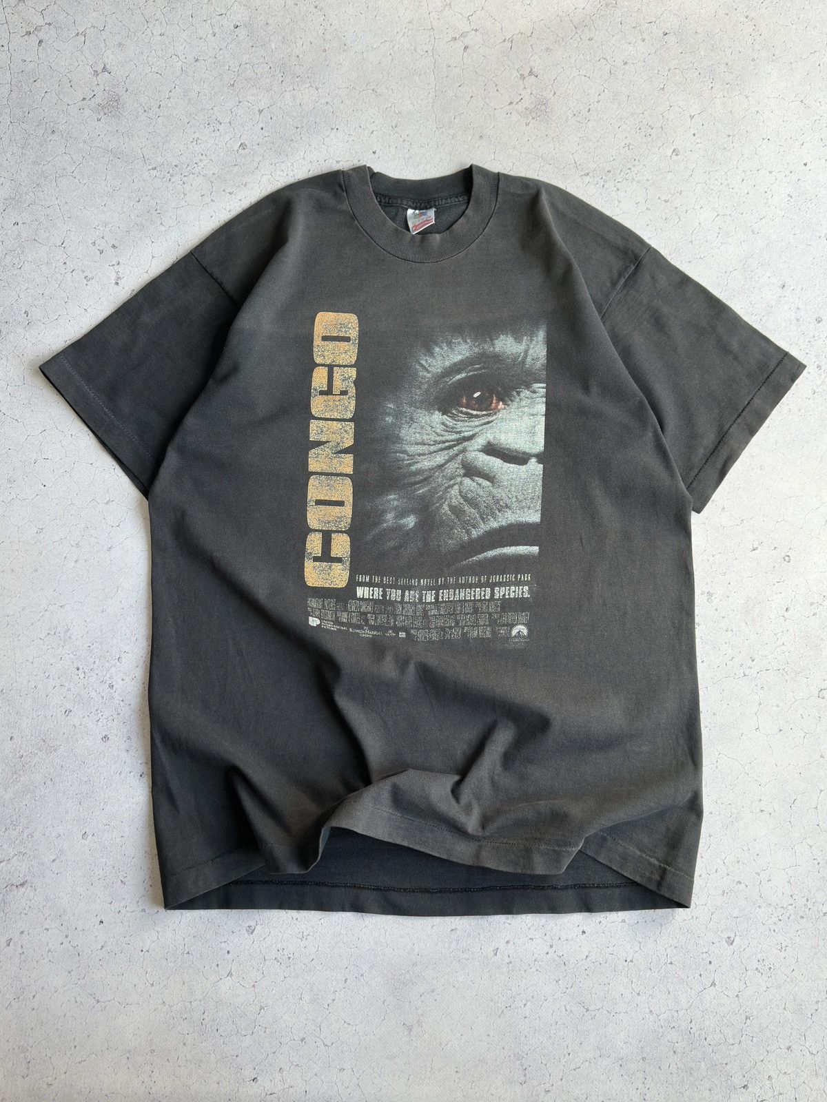 Vintage Vintage 90s CONGO Graphic Promo Movie Tee Single Stitch Size US XL / EU 56 / 4 - 1 Thumbnail