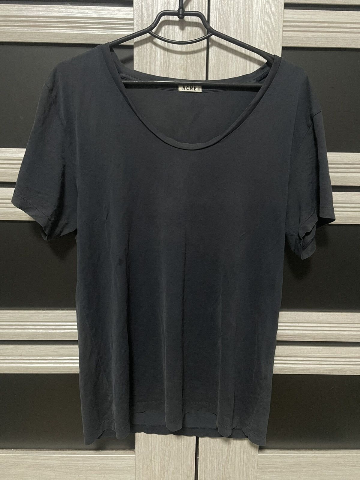 Trashed Acne Studios Limit SS13 Grey T-Shirt Worn By Kanye