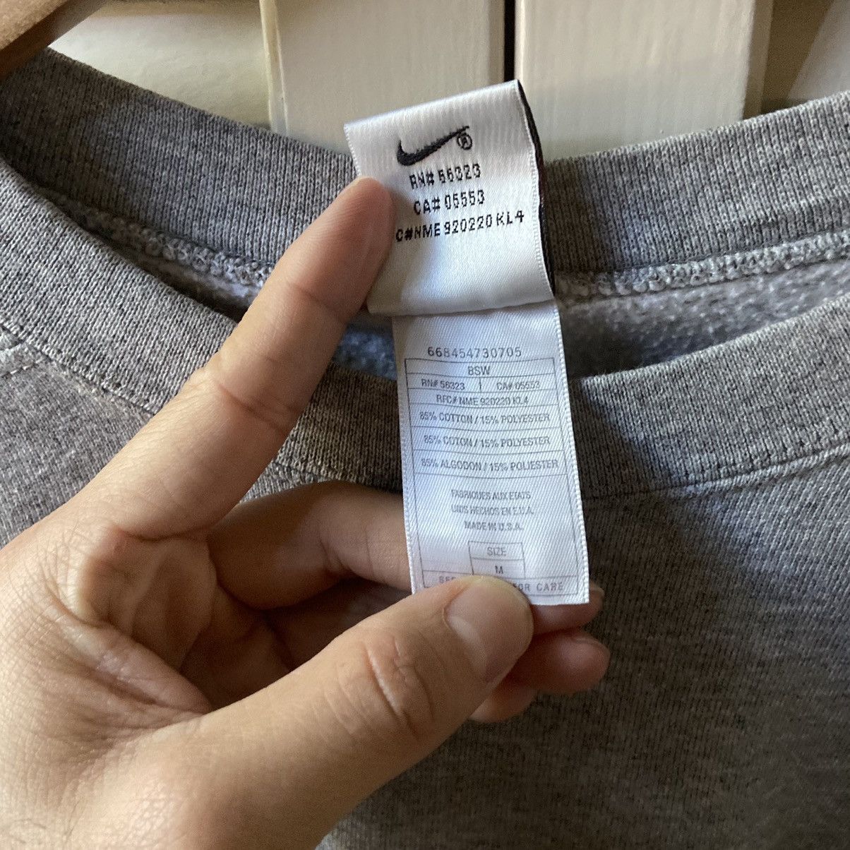 Nike × Vintage Vintage 90’s Nike Made in USA Embroidered Grey Sweatshirt Size US M / EU 48-50 / 2 - 5 Thumbnail