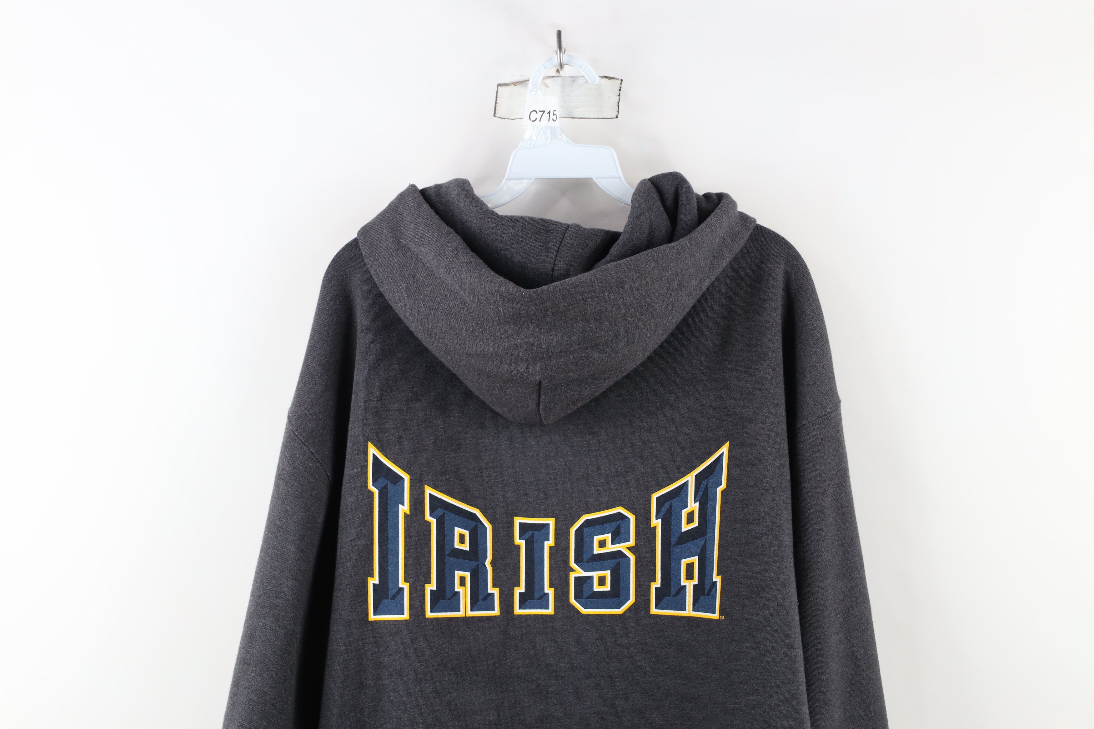 Vintage Vintage 90s Notre Dame University Full Zip Hoodie Sweatshirt Size US M / EU 48-50 / 2 - 14 Thumbnail