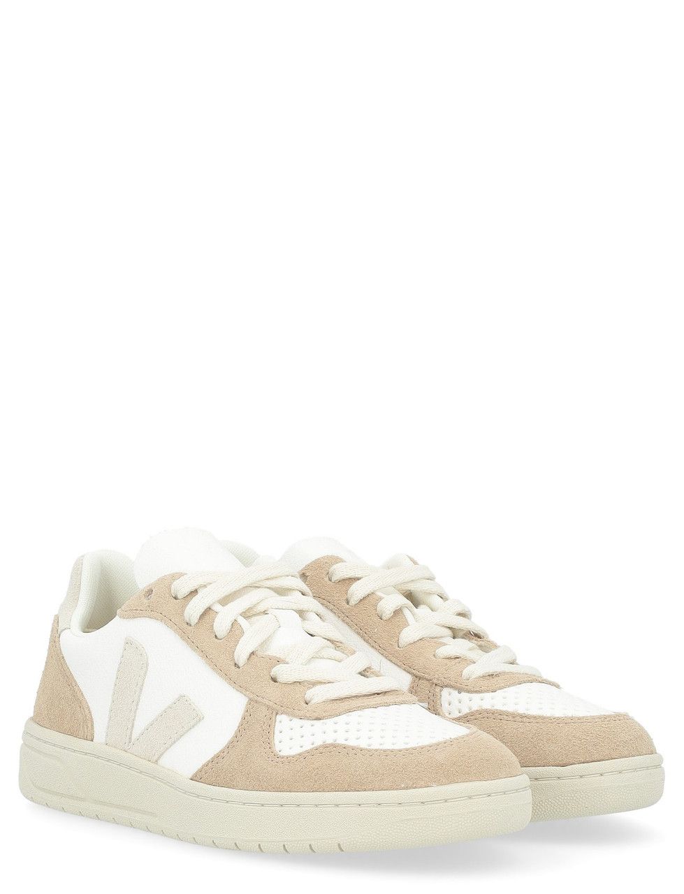 Veja o1s22i1n0924 Leather V-10 Sneakers in Beige Size US 6 / IT 36 - 2 Thumbnail