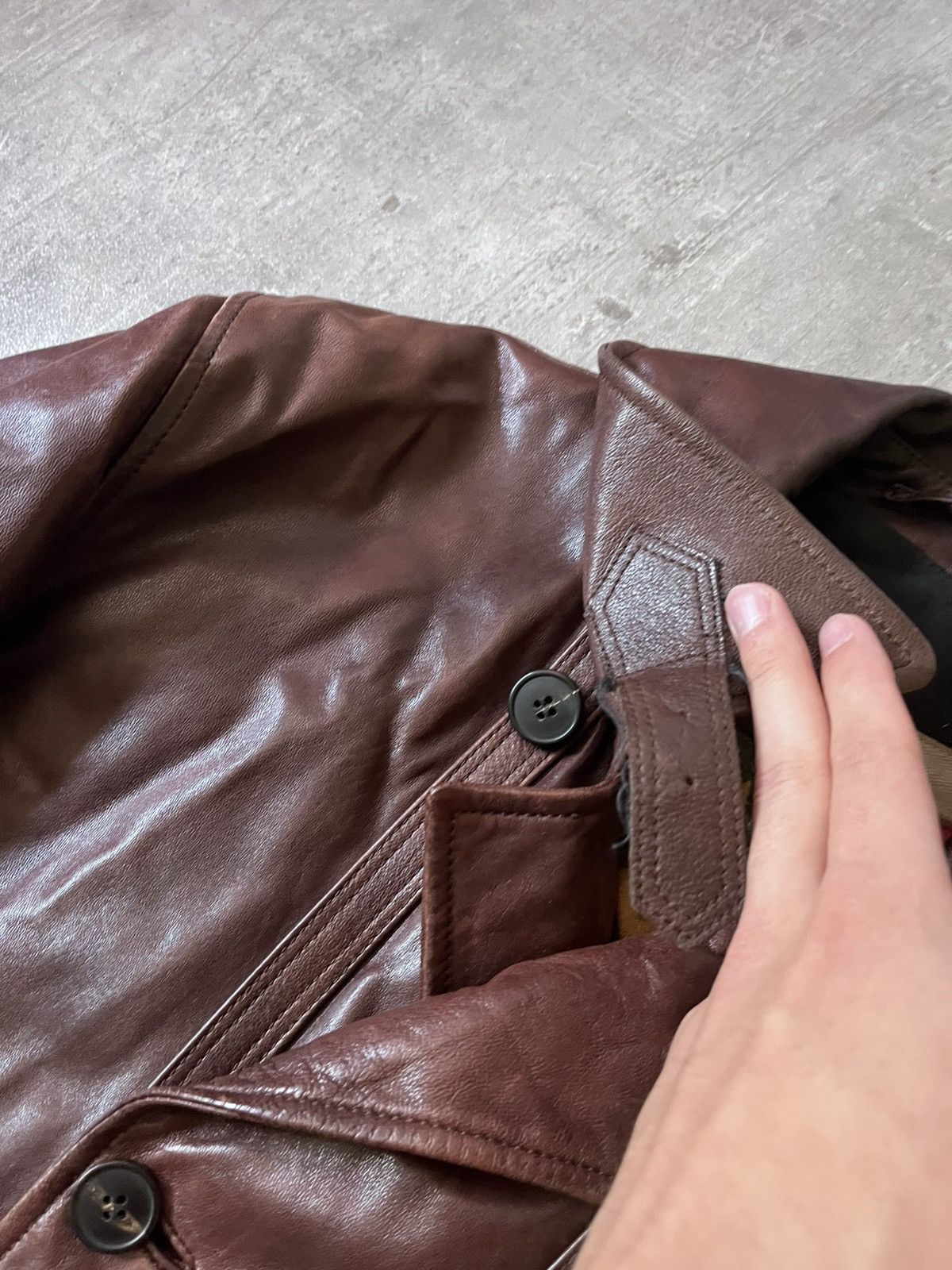Dries Van Noten Dries Van Noten Vintage red leather coat Size US L / EU 52-54 / 3 - 6 Thumbnail