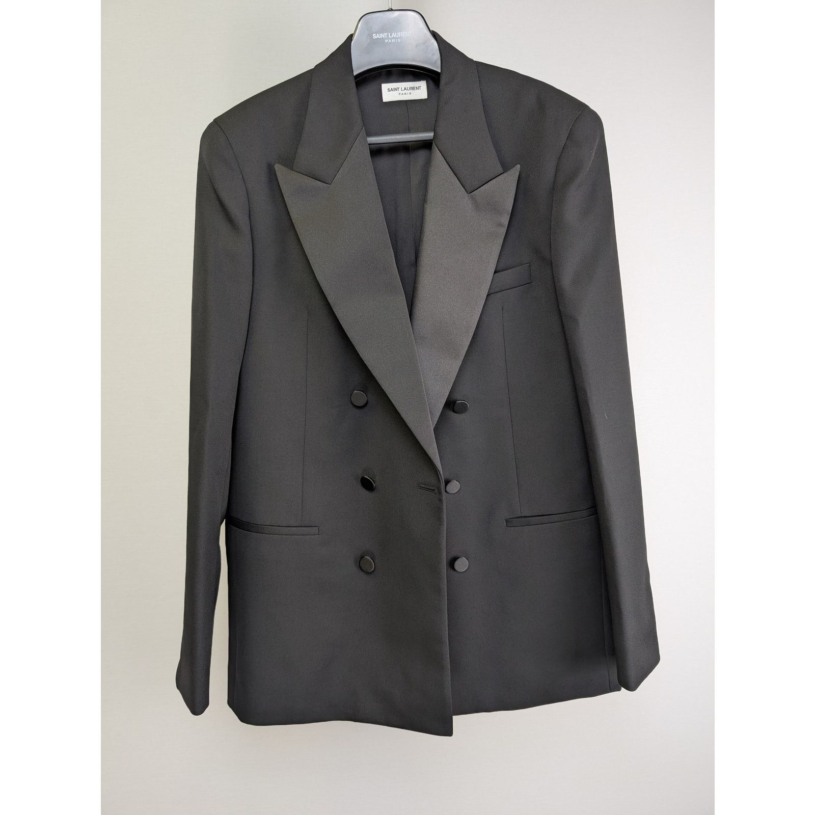Saint Laurent Paris o1rshd1 Tuxedo Deneuve Grain De Poudre Organique Jacket Size US L / EU 52-54 / 3 - 2 Thumbnail