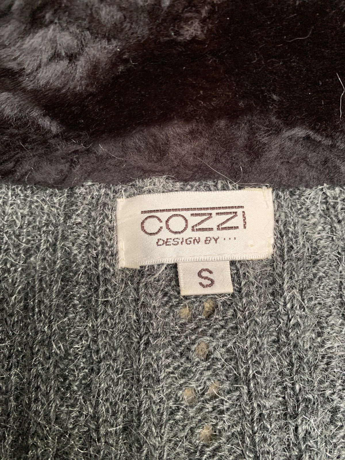 If Six Was Nine × Japanese Brand × Le Grande Bleu (L.G.B.) 2000s Cozzi Japan Avant Garde Fur Mohair Knitwear Cardigan Size S / US 4 / IT 40 - 12 Thumbnail