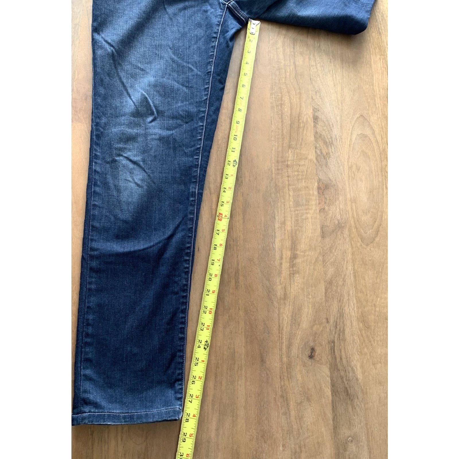 Eileen Fisher EILEEN FISHER Jeans Women's 32x28 Dark Wash Denim Mid Rise Stretch Skinny 10 Blue City College Preppy Modern Womens Size 32" / US 10 / IT 46 - 6 Thumbnail