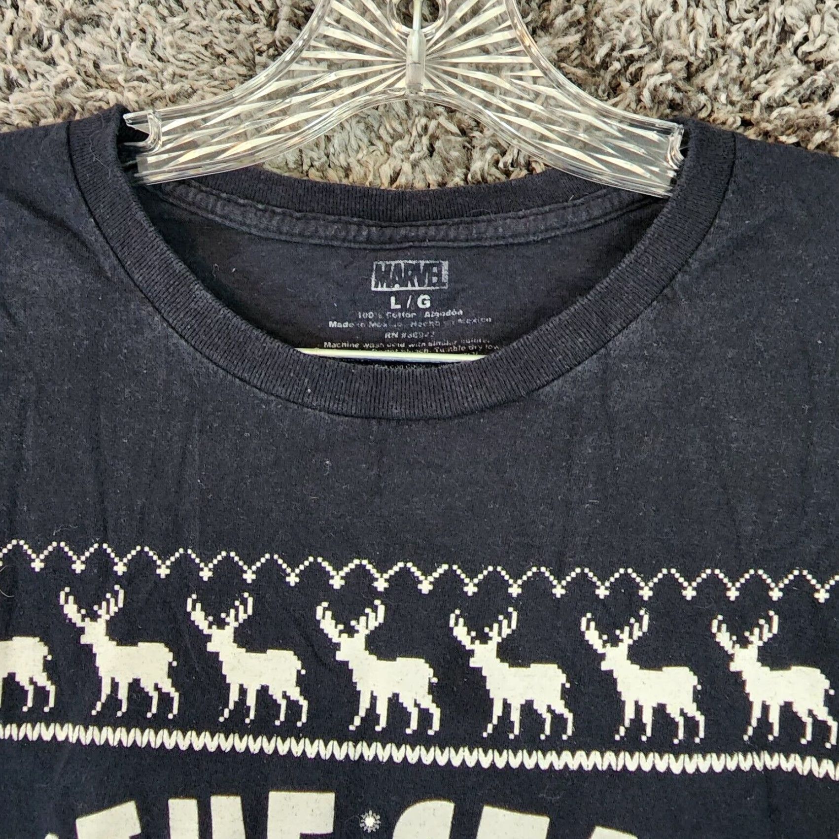 Vintage VINTAGE Marvel T-Shirt Men Short Sleeve Deadpool Holiday Graphic Tee Black Size L Size US 33 - 4 Thumbnail