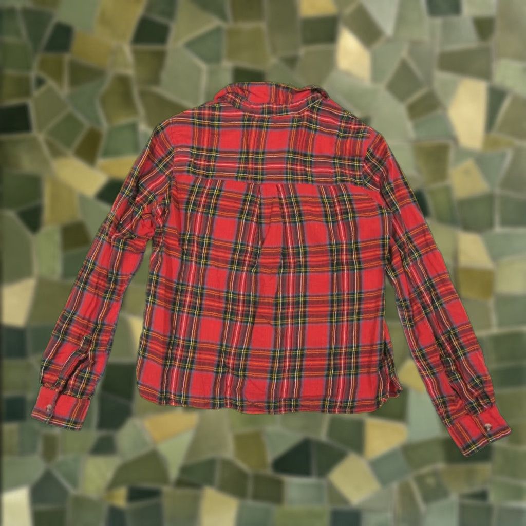 Topshop Topshop Cotton Red White Green Button Down Long Sleeve Shirt Blouse Women 2 Size XS / US 0-2 / IT 36-38 - 1 Thumbnail