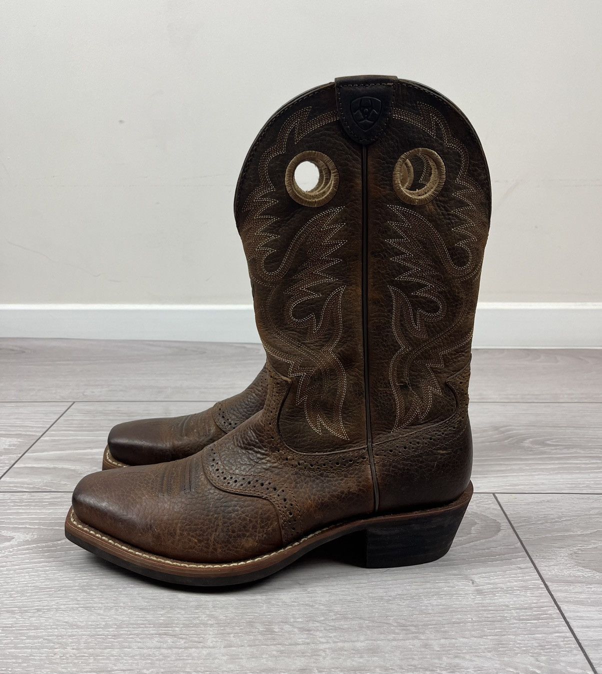 Ariat Ariat American Western Cowboy Brown Leather Boots Size US 10 / EU 43 - 7 Thumbnail