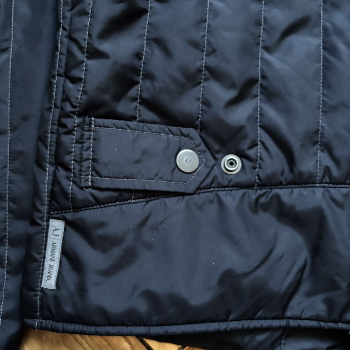 Armani × Vintage Vintage Quilted Armani Jeans Jacket Size US M / EU 48-50 / 2 - 4 Thumbnail