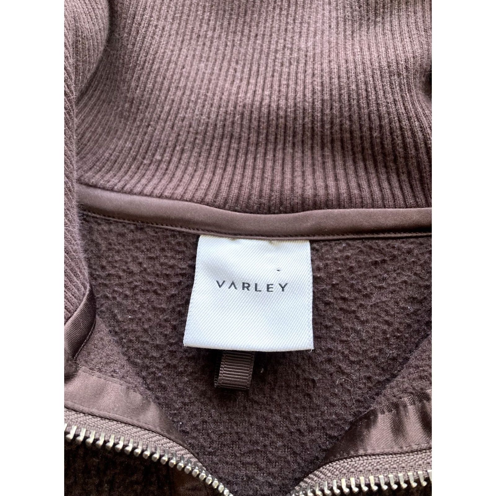 Varley Varley Sweater Fleece Pullover Brown M Long Sleeve 1/2 Zip Cropped Soft Piled Casual Size M / US 6-8 / IT 42-44 - 5 Thumbnail