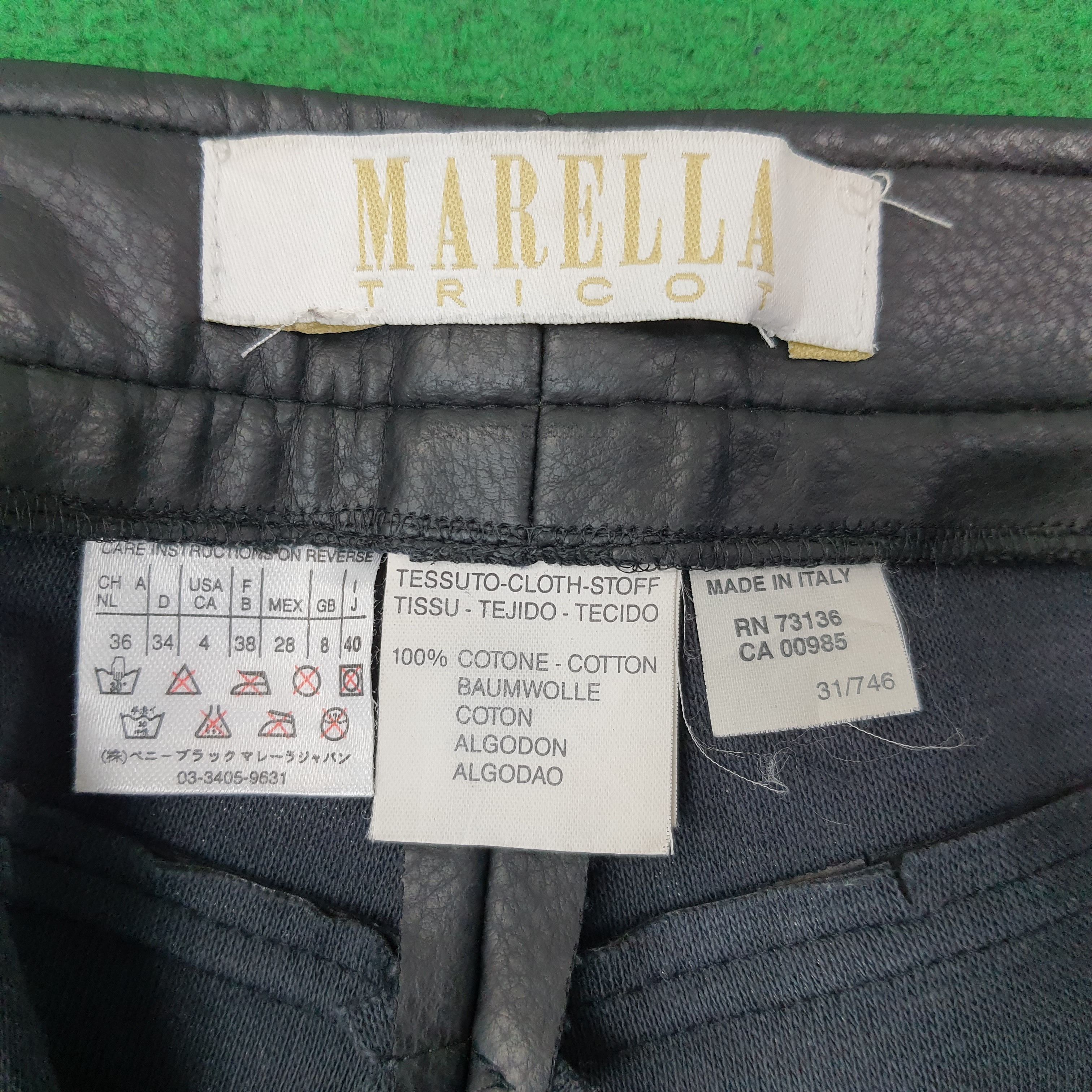 Marella Vintage Marella Tricot Designer Leather Pants C235N38 Size 28" / US 6 / IT 42 - 6 Thumbnail