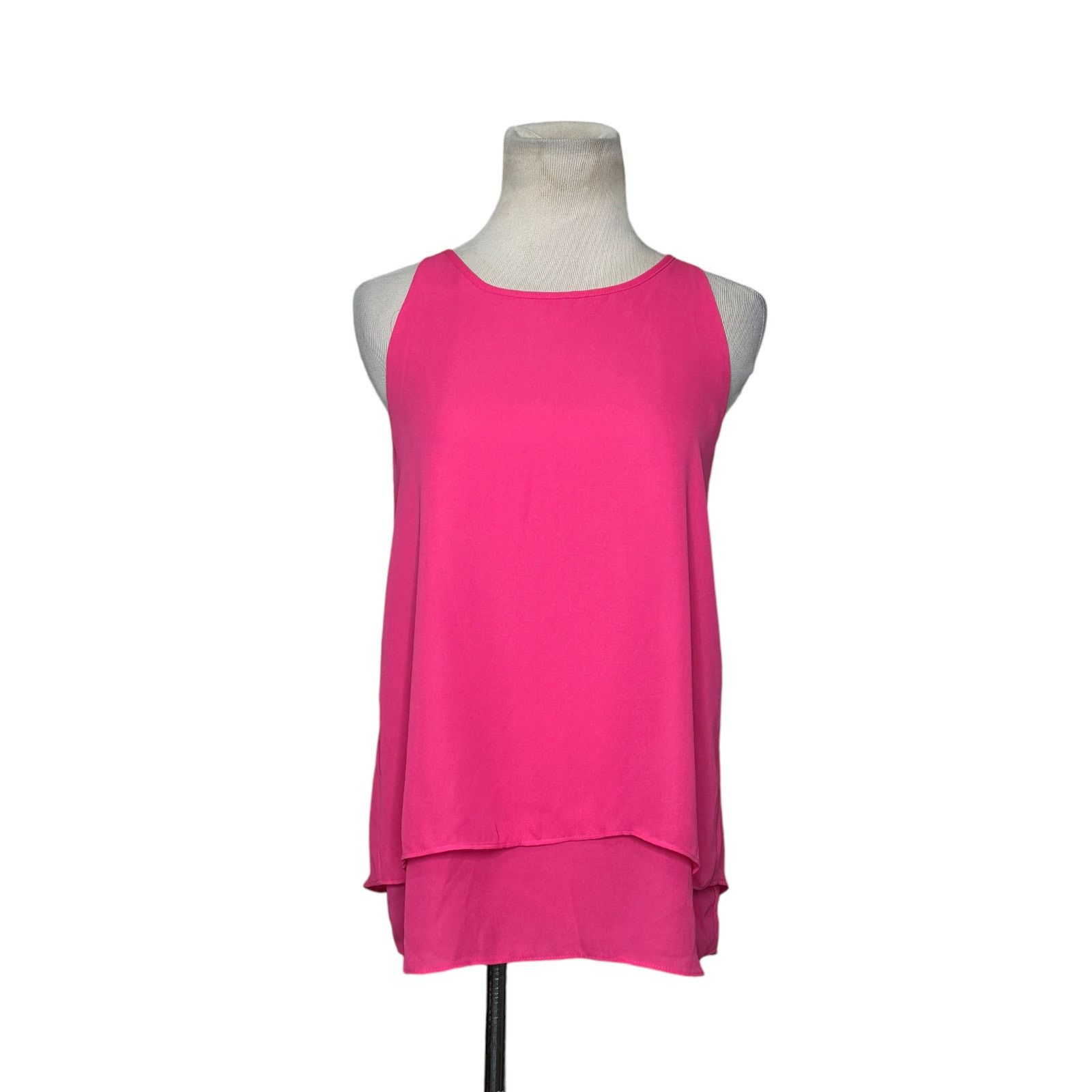 Cynthia Rowley Cynthia Rowley Barbie pink layered sleeveless blouse size XS Size XS / US 0-2 / IT 36-38 - 1 Thumbnail