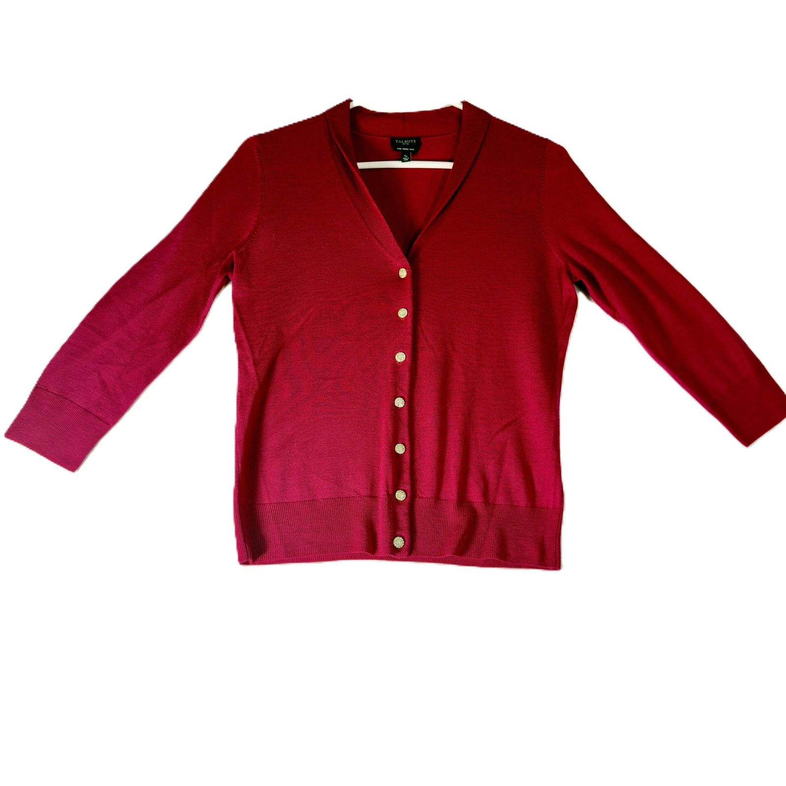 Talbots Talbots Petites 100% Merino Wool Button Up Cardigan Size SP Size ONE SIZE - 1 Thumbnail