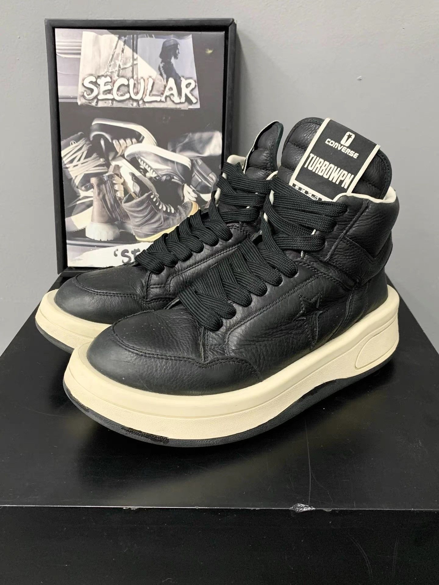 Rick Owens Rick Owens Converse DRKSHDW TURBODRK Weapon K34 Size US 7.5 / EU 40-41 - 1 Thumbnail