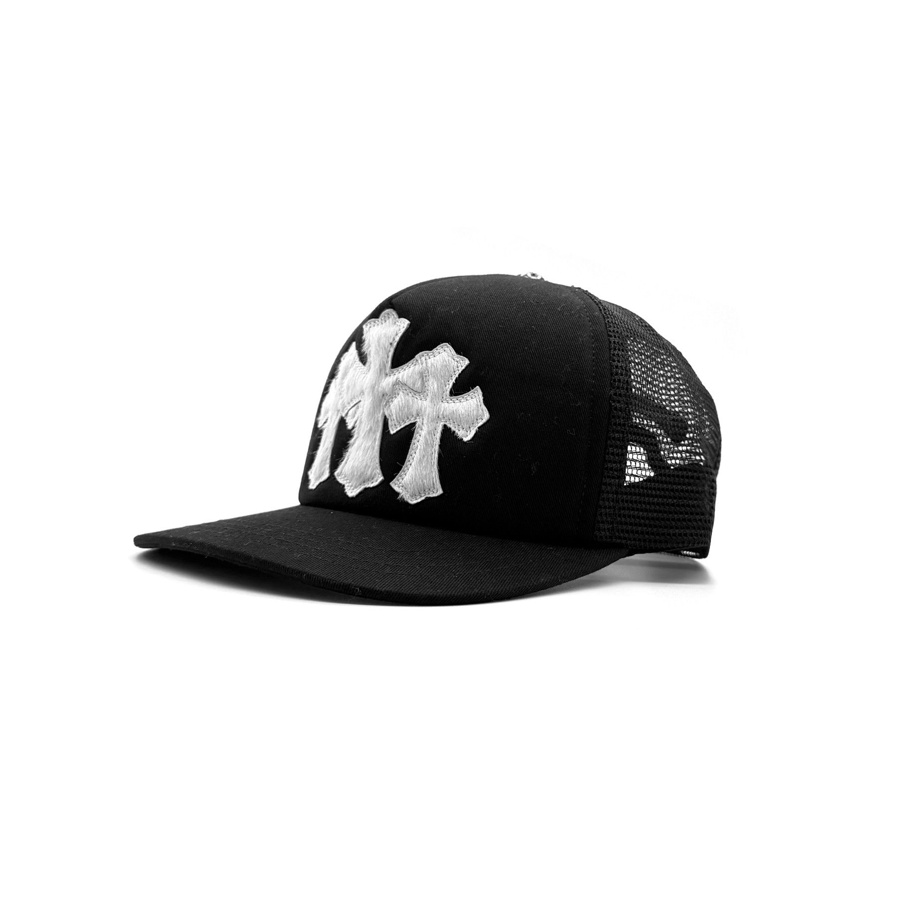 Chrome Hearts Chrome Hearts Pony Hair Triple Cross Patch Baseball Cap Size ONE SIZE - 2 Thumbnail