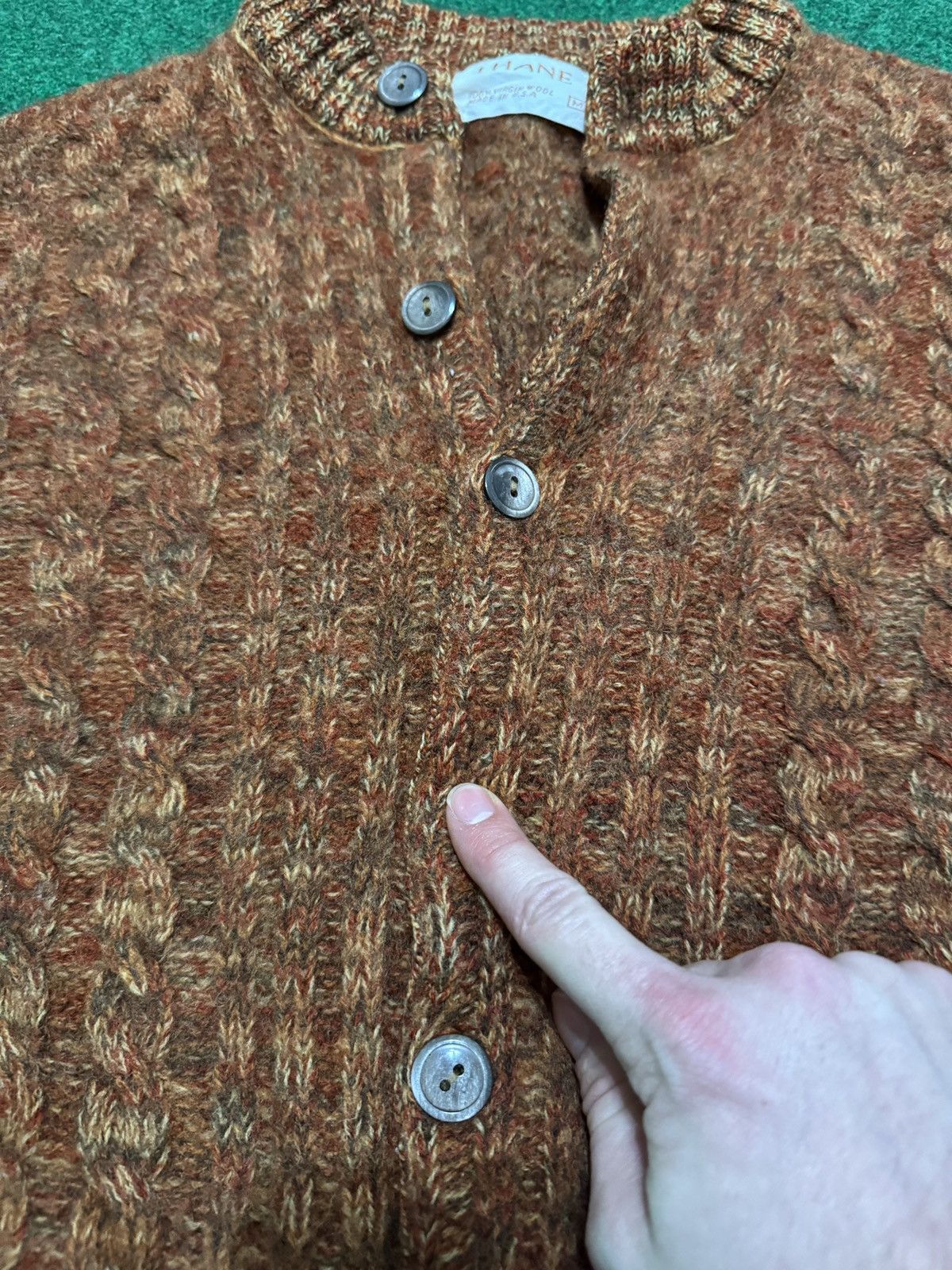 Vintage Vintage Thane Wool 50s 60s Knit Cardigan S/M 18x21 Sweater Size M / US 6-8 / IT 42-44 - 6 Thumbnail