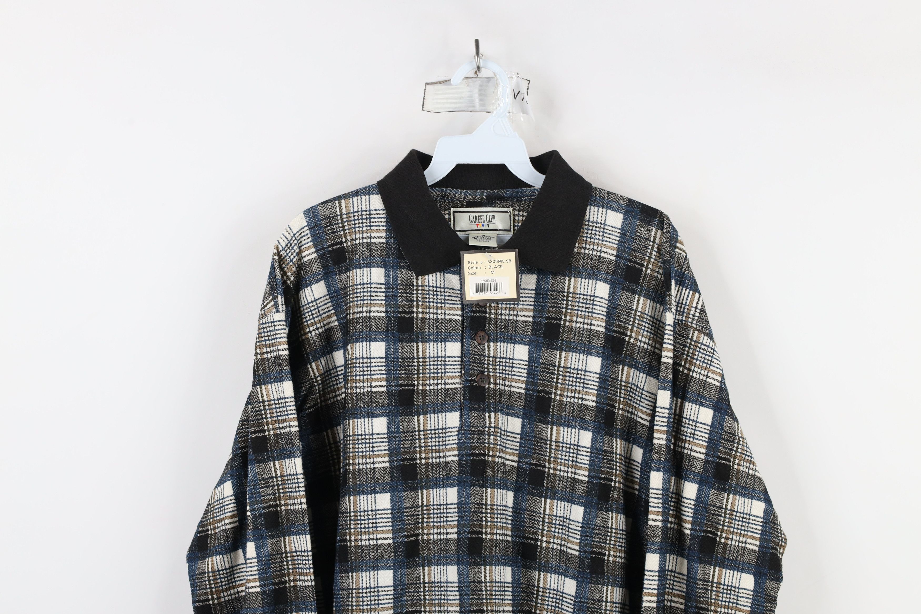Vintage Deadstock Vintage 90s Streetwear Knit Long Sleeve Polo Size US M / EU 48-50 / 2 - 2 Thumbnail