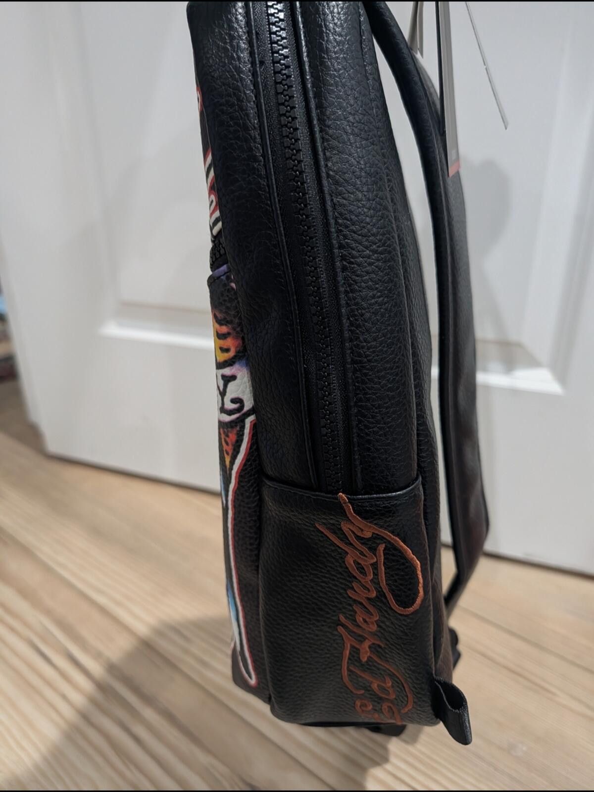 Ed Hardy Ed Hardy Black Graphic Leather Vintage Sling Bag Size ONE SIZE - 2 Thumbnail