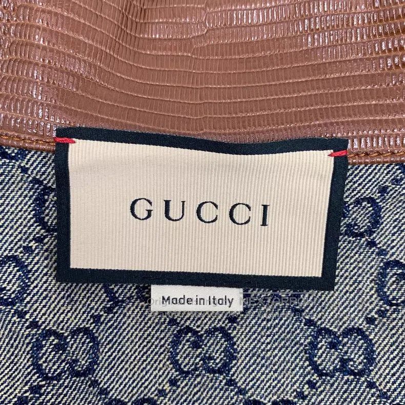 Gucci Gucci 22 dark blue logo jacquad full-print cotton lapel si Size XS / US 0-2 / IT 36-38 - 5 Thumbnail