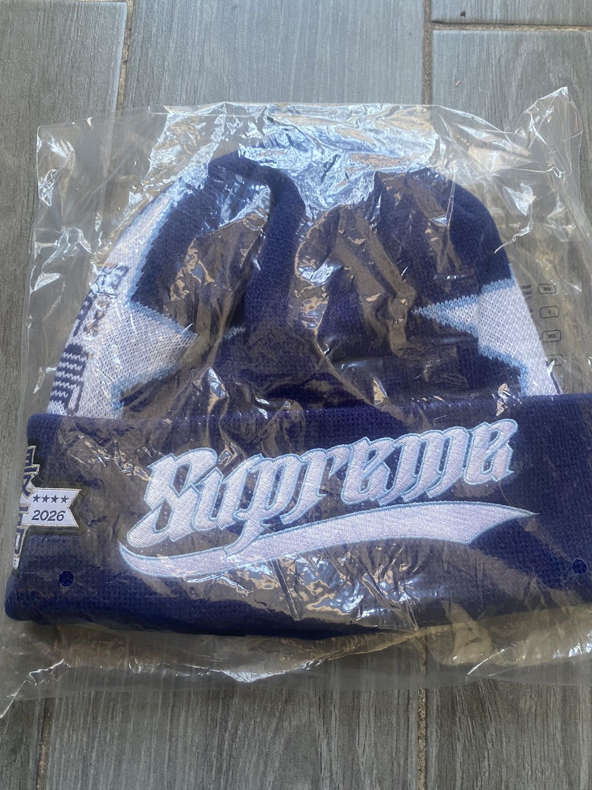 Supreme Supreme New Era Stars Beanie Navy Size ONE SIZE - 1 Thumbnail