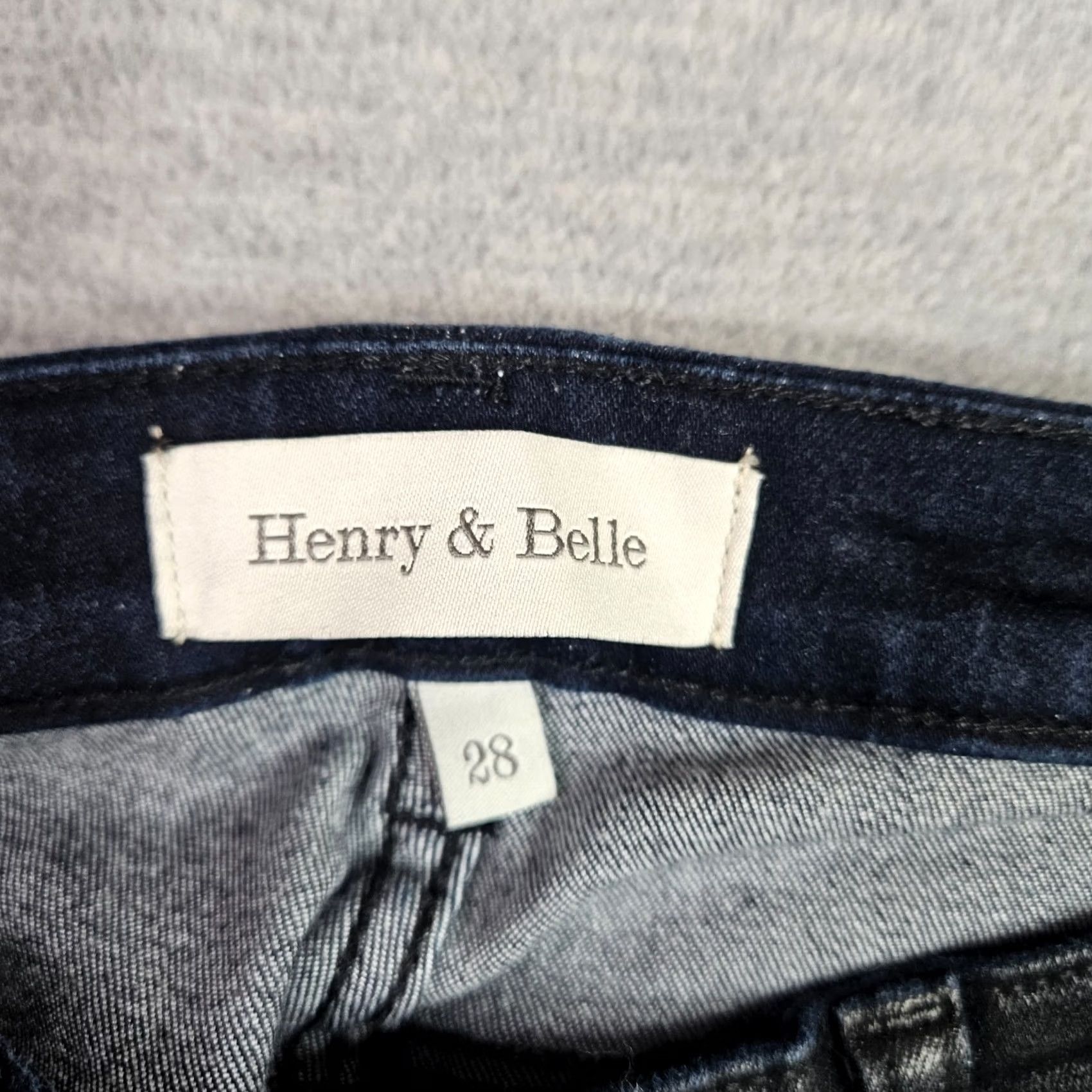 Vintage Henry & Belle Jeans Women Black Low Rise Skinny Size 28 Denim 5-Pocket Regular Rise Slim Fit Belted Stretch Machine Washable Vintage: No Size 28" / US 6 / IT 42 - 4 Thumbnail